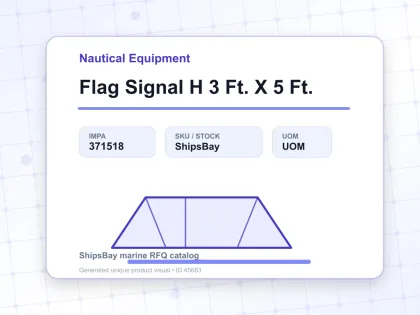 Flag Signal H 3 Ft. X 5 Ft. - Nautical Equipment - IMPA 371518