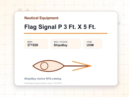 Flag Signal P 3 Ft. X 5 Ft. - Nautical Equipment - IMPA 371526