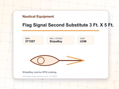Flag Signal Second Substitute 3 Ft. X 5 Ft. - Nautical Equipment - IMPA 371557