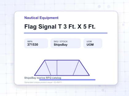 Flag Signal T 3 Ft. X 5 Ft. - Nautical Equipment - IMPA 371530