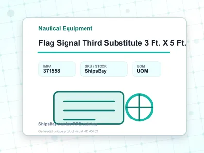 Flag Signal Third Substitute 3 Ft. X 5 Ft. - Nautical Equipment - IMPA 371558
