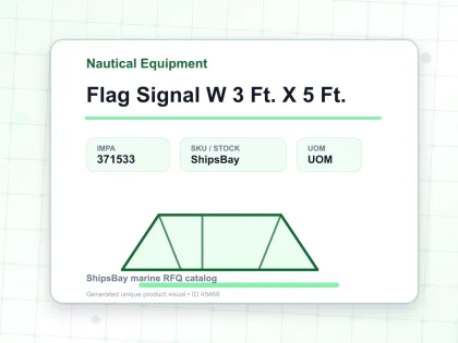 Flag Signal W 3 Ft. X 5 Ft. - Nautical Equipment - IMPA 371533