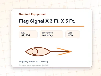 Flag Signal X 3 Ft. X 5 Ft. - Nautical Equipment - IMPA 371534