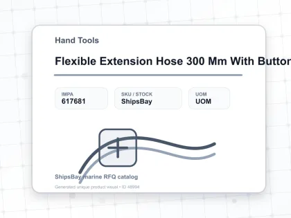 Flexible Extension Hose 300 Mm With Button Head Type Coupler - Hand Tools - IMPA 617681