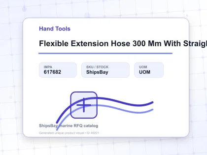 Flexible Extension Hose 300 Mm With Straight Type Coupler - Hand Tools - IMPA 617682