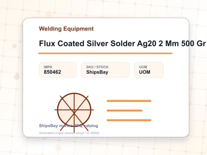 Flux Coated Silver Solder Ag20 2 Mm 500 Gr - Welding Equipment - IMPA 850462