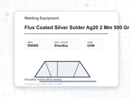 Flux Coated Silver Solder Ag20 2 Mm 500 Gr - Welding Equipment - IMPA 850462