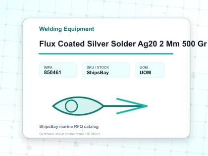Flux Coated Silver Solder Ag20 2 Mm 500 Gr - Welding Equipment - IMPA 850461