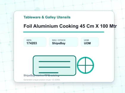 Foil Aluminium Cooking 45 Cm X 100 Mtr - Tableware & Galley Utensils - IMPA 174203