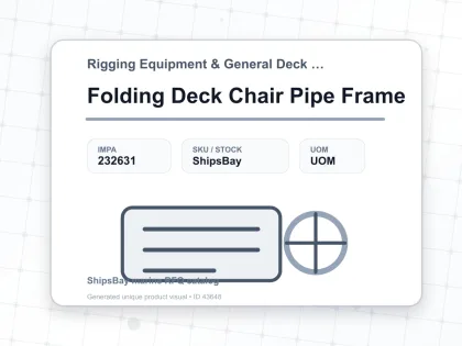 Folding Deck Chair Pipe Frame - Rigging Equipment & General Deck Items - IMPA 232631