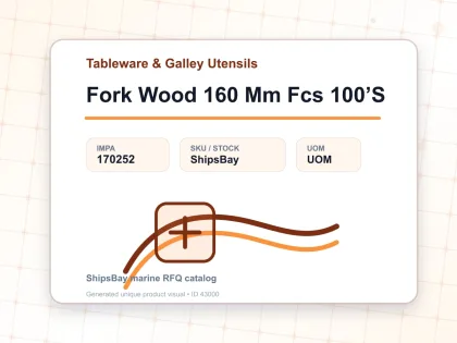 Fork Wood 160 Mm Fcs 100’S - Tableware & Galley Utensils - IMPA 170252