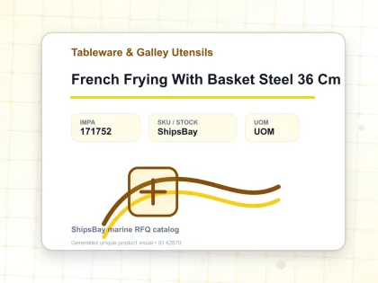 French Frying With Basket Steel 36 Cm - Tableware & Galley Utensils - IMPA 171752