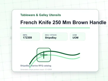French Knife 250 Mm Brown Handle - Tableware & Galley Utensils - IMPA 172309