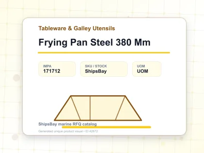 Frying Pan Steel 380 Mm - Tableware & Galley Utensils - IMPA 171712