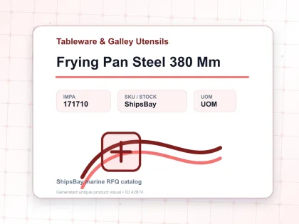 Frying Pan Steel 380 Mm - Tableware & Galley Utensils - IMPA 171710