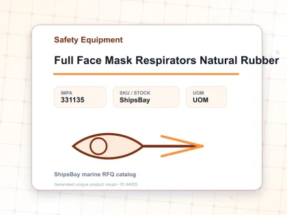 Full Face Mask Respirators Natural Rubber - Safety Equipment - IMPA 331135