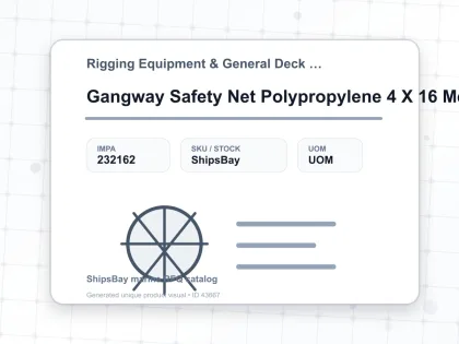 Gangway Safety Net Polypropylene 4 X 16 Meters - Rigging Equipment & General Deck Items - IMPA 232162