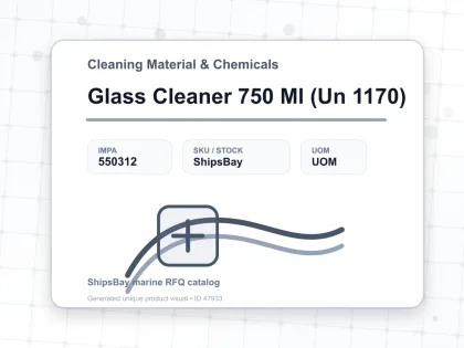 Glass Cleaner 750 Ml (Un 1170) - Cleaning Material & Chemicals - IMPA 550312