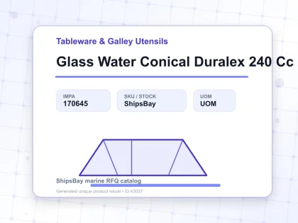 Glass Water Conical Duralex 240 Cc - Tableware & Galley Utensils - IMPA 170645