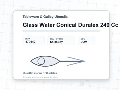 Glass Water Conical Duralex 240 Cc - Tableware & Galley Utensils - IMPA 170642