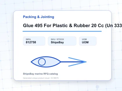 Glue 495 For Plastic & Rubber 20 Cc (Un 3334) Pack Separatly - Packing & Jointing - IMPA 812758