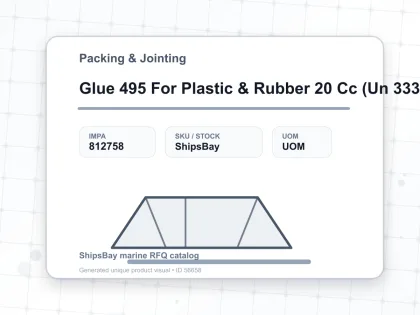 Glue 495 For Plastic & Rubber 20 Cc (Un 3334) Pack Separatly - Packing & Jointing - IMPA 812758
