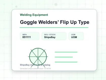 Goggle Welders’ Flip Up Type - Welding Equipment - IMPA 851111