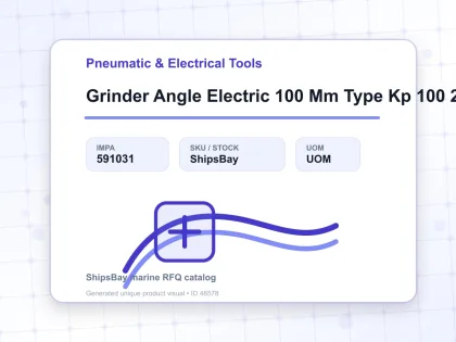 Grinder Angle Electric 100 Mm Type Kp 100 220V 60Hz 750W M10 Kenpo - Pneumatic & Electrical Tools - IMPA 591031