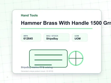 Hammer Brass With Handle 1500 Grm - Hand Tools - IMPA 612645