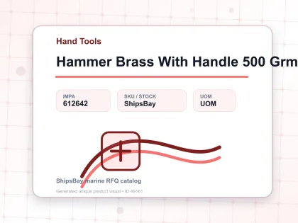 Hammer Brass With Handle 500 Grm - Hand Tools - IMPA 612642