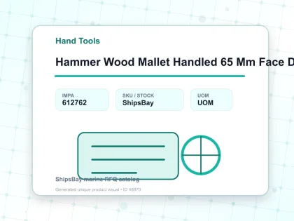 Hammer Wood Mallet Handled 65 Mm Face Diam - Hand Tools - IMPA 612762