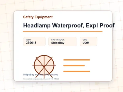 Headlamp Waterproof, Expl Proof - Safety Equipment - IMPA 330618