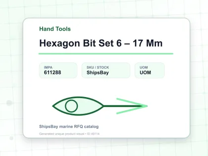 Hexagon Bit Set 6 – 17 Mm - Hand Tools - IMPA 611288