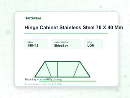 Hinge Cabinet Stainless Steel 70 X 40 Mm - Hardware - IMPA 490412