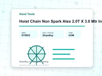 Hoist Chain Non Spark Atex 2.0T X 3.0 Mtr Incl.cert - Hand Tools - IMPA 615023
