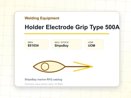 Holder Electrode Grip Type 500A - Welding Equipment - IMPA 851034
