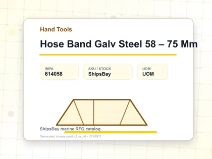 Hose Band Galv Steel 58 – 75 Mm - Hand Tools - IMPA 614058