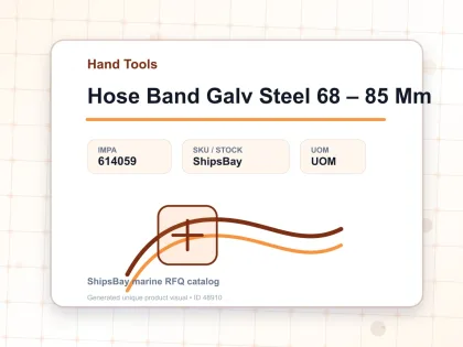 Hose Band Galv Steel 68 – 85 Mm - Hand Tools - IMPA 614059