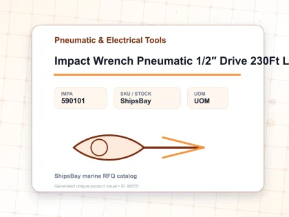 Impact Wrench Pneumatic 1/2″ Drive 230Ft Lbs 310,5Nm Sempo - Pneumatic & Electrical Tools - IMPA 590101