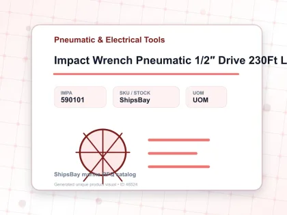 Impact Wrench Pneumatic 1/2″ Drive 230Ft Lbs 310,5Nm Sempo - Pneumatic & Electrical Tools - IMPA 590101