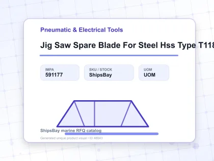 Jig Saw Spare Blade For Steel Hss Type T118A - Pneumatic & Electrical Tools - IMPA 591177