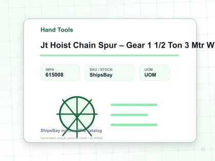 Jt Hoist Chain Spur – Gear 1 1/2 Ton 3 Mtr With Cert Gs / Tuv Iso 9001 - Hand Tools - IMPA 615008