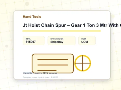 Jt Hoist Chain Spur – Gear 1 Ton 3 Mtr With Cert Gs / Tuv Iso 9001 - Hand Tools - IMPA 615007