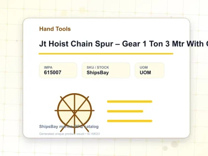 Jt Hoist Chain Spur – Gear 1 Ton 3 Mtr With Cert Gs / Tuv Iso 9001 - Hand Tools - IMPA 615007
