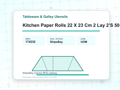 Kitchen Paper Rolls 22 X 23 Cm 2 Lay 2’S 50 Sheet - Tableware & Galley Utensils - IMPA 174232