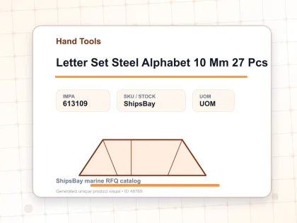 Letter Set Steel Alphabet 10 Mm 27 Pcs - Hand Tools - IMPA 613109