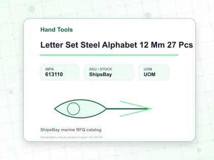 Letter Set Steel Alphabet 12 Mm 27 Pcs - Hand Tools - IMPA 613110