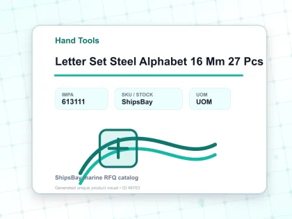 Letter Set Steel Alphabet 16 Mm 27 Pcs - Hand Tools - IMPA 613111