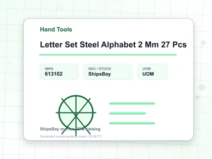 Letter Set Steel Alphabet 2 Mm 27 Pcs - Hand Tools - IMPA 613102