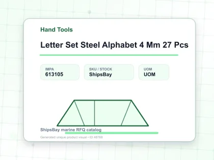 Letter Set Steel Alphabet 4 Mm 27 Pcs - Hand Tools - IMPA 613105